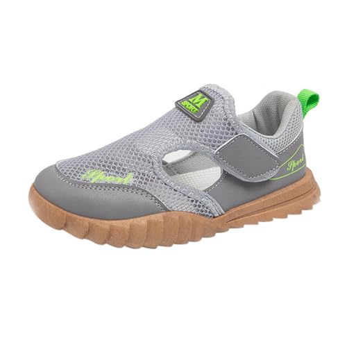Generisch Weiße Arbeitsschuhe Damen Mesh Schuhe für Jungen Mädchen im Frühling, Sommer Strandschuhe mit weicher Sohle Sneaker 30 (Grey, 31) von Generisch