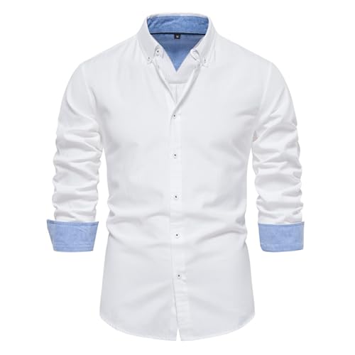 Generisch Weisses Hemd Männer,Herren Freizeithemd Regular fit Stretch Hemd Bügelleichtes Modern Business Hemd für Männer Herren Hemd Langarm Weiß Regular Fit Langärmelige Herrenhemden Generisch Weisses Hemd Männer,Herren Freizeithemd Regular fit Stretch Hemd Bügelleichtes Modern Business Hemd für Männer Herren Hemd Langarm Weiß Regular Fit Langärmelige Herrenhemden von Generisch