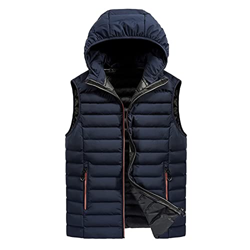 Generisch Weste Herren Herrenweste Steppweste Mit Taschen Reissverschluss Vest Ärmellos Jacke Übergangs Daunenweste Sportweste Übergangsjacke Bodywarmer Outdoor Weste Steppweste Ohne Kapuze von Generisch