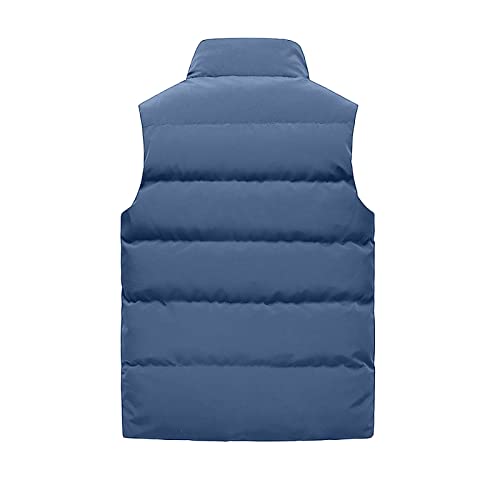Generisch Weste Herren Outdoor, Warme Mit Reißverschluss Taschen Elegant Trachten Männer Sommer Schwarz Softshell Für Leicht Gaastra Jacket Outdoor Isolid Daunen Ärmellose (XL, Hellblau) von Generisch