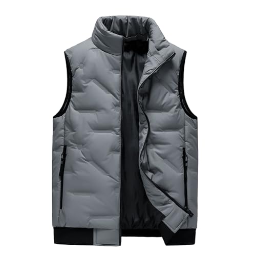 Generisch Weste Herren Steppweste Prime Baumwolle Winterweste mit Reißverschluss Warm Daunenweste Outdoor Softshell-Weste Bequeme Sport Weste Verdicken Ärmellose Weste Herrenweste Herren Sale Grau 7XL Generisch Weste Herren Steppweste Prime Baumwolle Winterweste mit Reißverschluss Warm Daunenweste Outdoor Softshell-Weste Bequeme Sport Weste Verdicken Ärmellose Weste Herrenweste Herren Sale Grau 7XL von Generisch