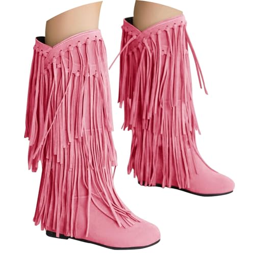 Generisch Western Stiefeletten Damen Mit Fransen,Wildleder Kniehohe Stiefel,Cowboystiefel Damen Braun,Niedrige Absätze Flache Fransenstiefel,Hoch Wildleder Flach Weiter Schaft Halbstiefel Generisch Western Stiefeletten Damen Mit Fransen,Wildleder Kniehohe Stiefel,Cowboystiefel Damen Braun,Niedrige Absätze Flache Fransenstiefel,Hoch Wildleder Flach Weiter Schaft Halbstiefel von Generisch