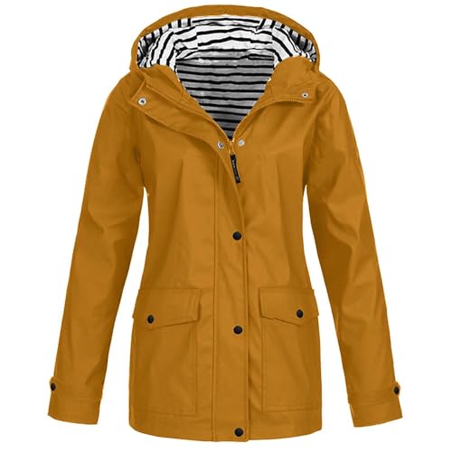 Generisch Wetterjacken Damen Lang Atmungsaktiv übergangsjacke Funktionsjacke Leichte Dünne Langarm Sommerjacke Reißverschluss Outdoorjacke mit Kapuze Wanderjacke Windbreaker von Generisch