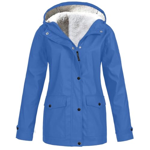 Generisch Wetterjacken Damen Lang Atmungsaktiv übergangsjacke Funktionsjacke Leichte Dünne Langarm Sommerjacke Reißverschluss Outdoorjacke mit Kapuze Wanderjacke Windbreaker von Generisch