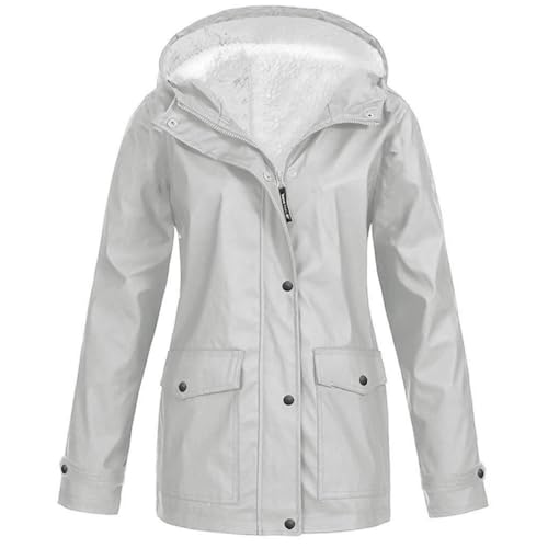 Generisch Wetterjacken Damen Lang Atmungsaktiv übergangsjacke Funktionsjacke Leichte Dünne Langarm Sommerjacke Reißverschluss Outdoorjacke mit Kapuze Wanderjacke Windbreaker von Generisch