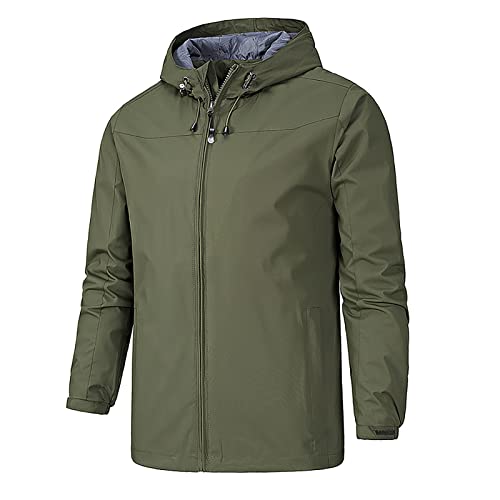 Generisch Windbreaker Herren Atmungsaktiv Sportjacke Outdoor Jacken Leichte Freizeitjacke Fahrradjacke Laufjacke Männer Mit Zipper Funktionsjacke Übergangsjacke Allwetterjacke Kapuzenjacke Kurzmantel von Generisch
