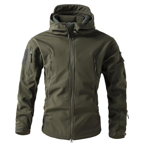 Generisch Windbreaker Herren Winter Parka Parker Leichte Tarnkleidung Black-Friday Militär Jacke Herren Army Warm Jagd Jagdbekleidung Herren Cargo Field Taktische Feldjacke XXL von Generisch