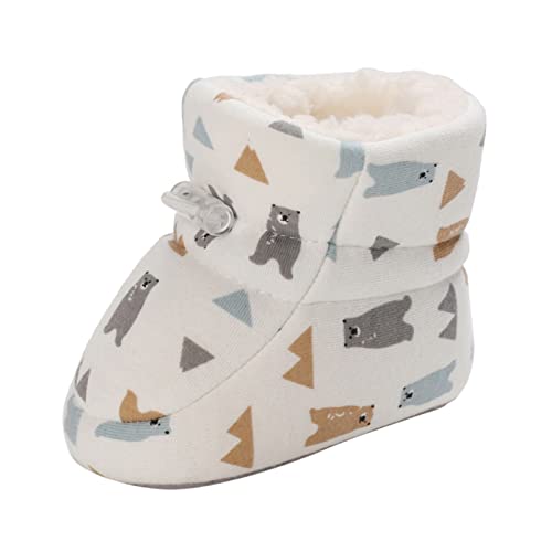 Generisch Winter Baby Stiefel Jungen Mädchen Baumwolle Schuhe weich leicht bequem warm elastisches Band niedlichen Cartoon-Muster (C, 20 Infant) von Generisch
