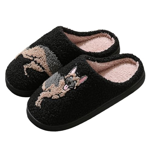 Generisch Winter Hausschuhe für Damen Herren Warme Plüsch Pantoffeln Bequeme Memory Foam Slippers Cartoon Drucke Hausschuhe Schuhe Schuhe Wasserdicht von Generisch