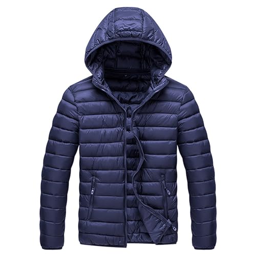 Generisch Winter Jacket Men, Herren Steppjack Gefüttert Winterjacke, Warme Mit Wattierter Kapuze, Perfekt Für Freizeit & Outdoor Übergangsjacke Sommerjacke Leichtsteppjacke Jackets (L, Dunkelblau) Generisch Winter Jacket Men, Herren Steppjack Gefüttert Winterjacke, Warme Mit Wattierter Kapuze, Perfekt Für Freizeit & Outdoor Übergangsjacke Sommerjacke Leichtsteppjacke Jackets (L, Dunkelblau) von Generisch