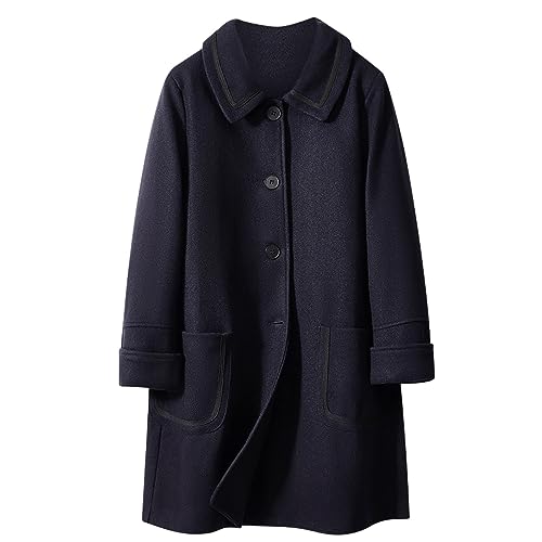 Generisch Winter Mantel Damen Trenchcoat Warm Wollmantel Übergangsmantel Wintermantel mit Kragen Jacken Fleecejacke Parka Jacke Langarm Blitzangebote Marine 4XL Generisch Winter Mantel Damen Trenchcoat Warm Wollmantel Übergangsmantel Wintermantel mit Kragen Jacken Fleecejacke Parka Jacke Langarm Blitzangebote Marine 4XL von Generisch