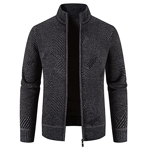 Generisch Winterjacke, Herren Wasserdichte Winddichte Winterjacke Warme Fleece-Futter Ski Regenmantel Black Jacket Men Männer Jacken Winter Mantel Strauss Jacket (L, Dunkelgrau) von Generisch