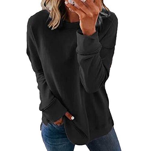 Generisch Winterjacke Damen Sale 2024 Angebote Sweatshirts Für Damen Langärmelig Oversized Ohne Kapuze Bluse Weiche Harajuku Freizeit Hochwertiger Geschenk von Generisch
