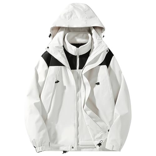Generisch Winterjacke Damen Warm, Skijacke Damen Winter 3 In 1 Wasserdicht Funktionsjacke Schwarz Wanderjacke Winterjacke Warm Outdoorjacke Anorak Snowboardjacke von Generisch