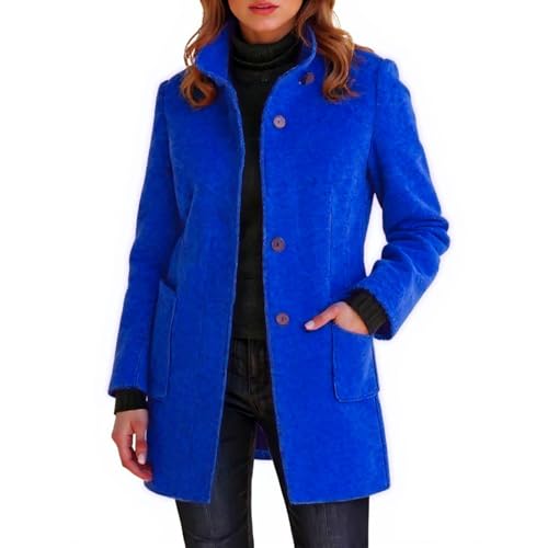 Generisch Winterjacke Damen Warm Wintermantel Lang Mantel Winter Trenchcoat Einfarbig Damenmantel Elegant Wollmantel Leichte Übergangsjacke Langarm Wintercoat Mit Taschen Wolljacke Mit Knöpfen Casual Generisch Winterjacke Damen Warm Wintermantel Lang Mantel Winter Trenchcoat Einfarbig Damenmantel Elegant Wollmantel Leichte Übergangsjacke Langarm Wintercoat Mit Taschen Wolljacke Mit Knöpfen Casual von Generisch