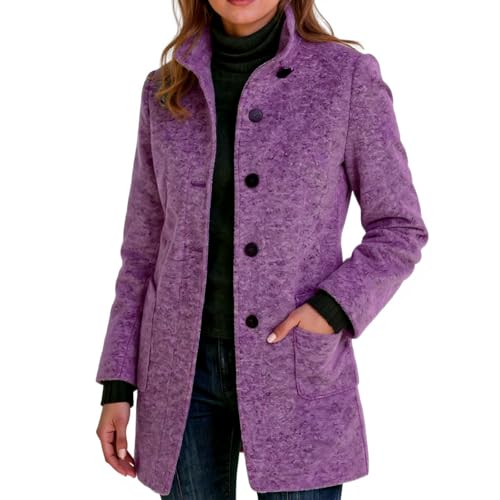 Generisch Winterjacke Damen Warm Wintermantel Lang Mantel Winter Trenchcoat Einfarbig Damenmantel Elegant Wollmantel Leichte Übergangsjacke Langarm Wintercoat Mit Taschen Wolljacke Mit Knöpfen Casual Generisch Winterjacke Damen Warm Wintermantel Lang Mantel Winter Trenchcoat Einfarbig Damenmantel Elegant Wollmantel Leichte Übergangsjacke Langarm Wintercoat Mit Taschen Wolljacke Mit Knöpfen Casual von Generisch