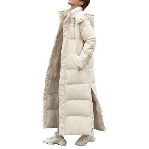 Generisch Winterjacke Damen Winter Warm Winterparka Gefüttert Mantel Parka Herbst Kapuzenmantel Frauen Wintermantel Daunenmantel Damen Lang Lange Warme Winterjacke Damen von Generisch
