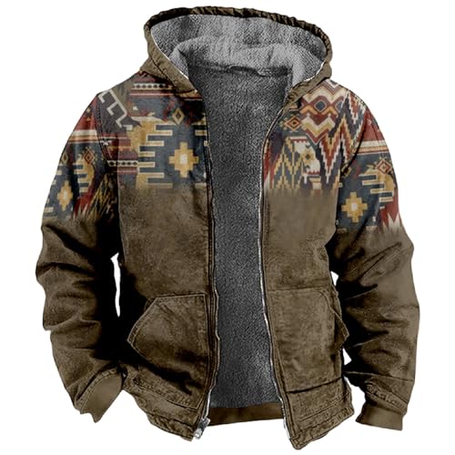 Generisch Winterjacke Gefüttert Herren, Hemdjacke Verdicken Kariertes Softshelljacke Plüschfutter Freizeit Hoodie Mit Taschen Jacken Männer Holzfäller Hemd Rot Herren (3XL, Armeegrün) von Generisch