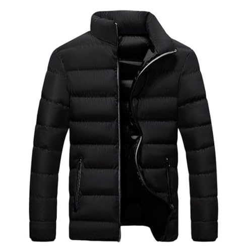 Generisch Winterjacke Herren Leichte Warm Große Größen Daunenjacke Steppjacke mit Reißverschluss Bequeme Casual Basic Jacket Übergangsjacke Winter Outdoor Winddicht Softshelljacke Wanderjacke (XXXL) von Generisch