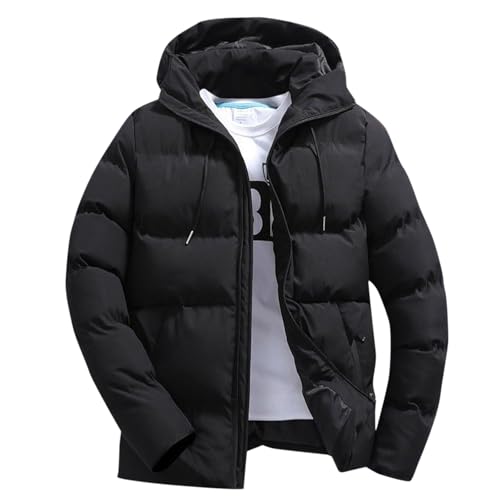 Generisch Winterjacke Herren Steppjacke Leichte Daunenjacke Warm Jacken Winter Daunenjacke Herren Bequeme Kapuzenjacke Leichte Sportlicher Isolationsjacke Warm Outdoor Warmer (L) von Generisch