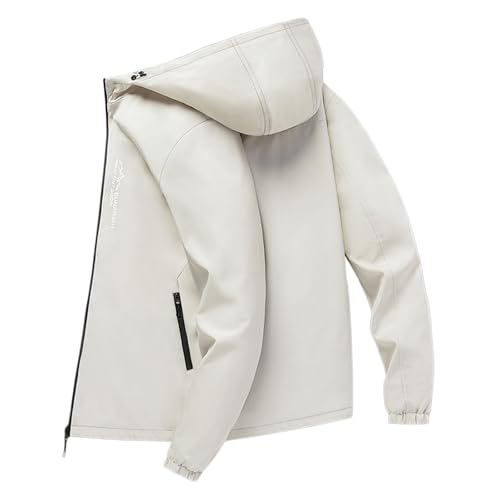 Generisch Winterjacke Herren Winddicht Regenjacke mit Reißverschluss Leicht Elegant Übergangsjacke Warm Bequeme Softshelljacke Für Herren Oversized Outdoor Bomberjacke Sport Windbreaker von Generisch