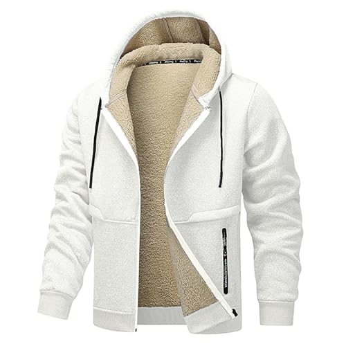 Generisch Winterjacke Herren mit Kapuze Männer Fleecegefütterte Einfarbiges Mantel Fleecepullover Herren Winddicht Outdoorjacke Wärmend Comfort Jacke Mantel Wintermantel mit Reißverschluss Tasche Generisch Winterjacke Herren mit Kapuze Männer Fleecegefütterte Einfarbiges Mantel Fleecepullover Herren Winddicht Outdoorjacke Wärmend Comfort Jacke Mantel Wintermantel mit Reißverschluss Tasche von Generisch