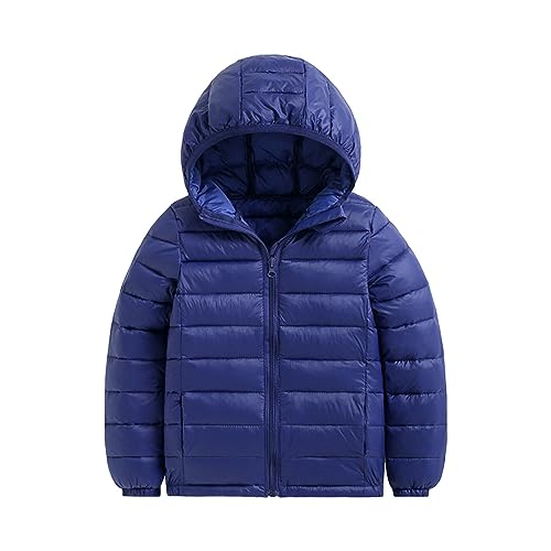 Generisch Winterjacke Jungen - Kinder Parka Kapuzenjacke Gepolsterte Winterjacke Warm Winddicht Outdoorjacke Mittel- bis Langes Kindermäntel Mode Sweatjacke Herbst Winter Jacke Mantel von Generisch