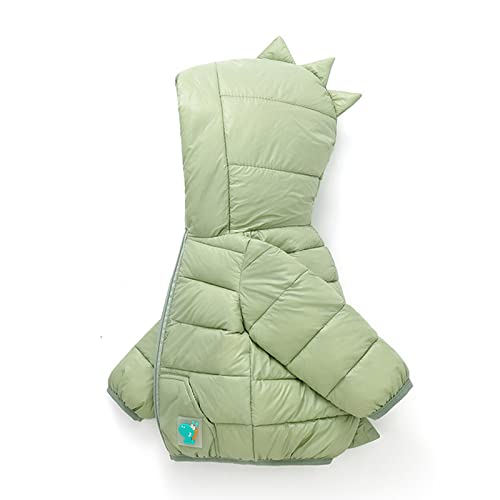 Generisch Winterjacke Mädchen Jungen Dino Kapuzenjacke mit Taschen Winter Warme Steppjacke Niedliche Wintermantel Kinder Casual Winddicht Daunenjacke Leichte Full-Zip Puffer Jacke Outdoor 1-5 Jahre von Generisch