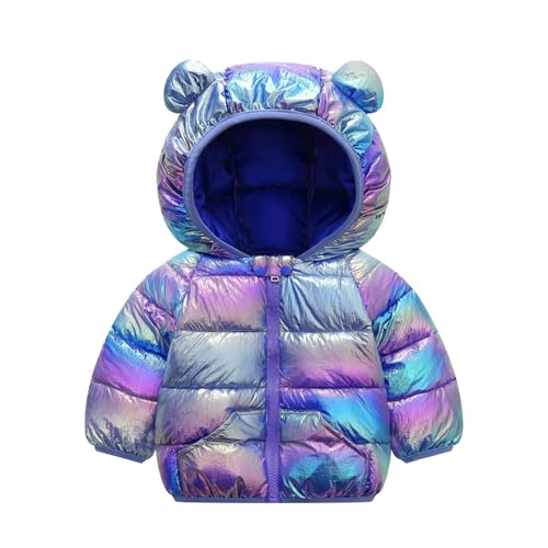 Generisch Winterjacke Mädchen Jungen Kapuzenjacke Leicht Regenjacke Mit Taschen Winter Warme Steppjacke Winterjacke Dünne Pufferjacke Mit Reißverschluss Winddicht Kapuzenjacke Winter Freizeitjacke von Generisch