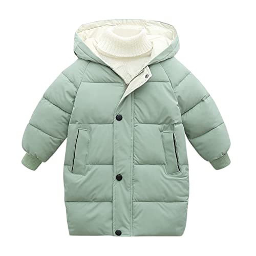 Generisch Winterjacke Mädchen Lange Softshelljacke Kinder Pufferjacke Daunenmantel Leicht Wintermantel Verdickte Warm Übergangsjacke Wanderjacke Outdoorjacke Steppjacke Freizeitjacke Kapuzenjacke von Generisch