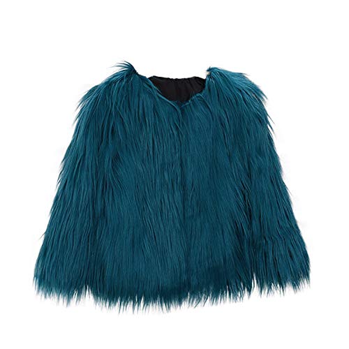 Generisch Winterjacke Mädchen Übergangsjacke Kinder Pelzmantel Langarm Pelzjacke Felljacke Fellmantel Kunstpelz Jacke Winter Warm Mantel Plüsch Verdickte Warm Jacken für Mädchen Outdoorjacke von Generisch