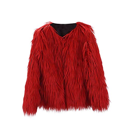 Generisch Winterjacke Mädchen Übergangsjacke Kinder Pelzmantel Langarm Pelzjacke Felljacke Fellmantel Kunstpelz Jacke Winter Warm Mantel Plüsch Verdickte Warm Jacken für Mädchen Outdoorjacke von Generisch