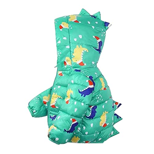 Generisch Winterjacke Mädchen Winter Jacke mit Kapuze Dinosaurier Steppjacke Warm Winter Mantel Dicke Kinderjacke Kapuzenjacke Outerwear Baby Wintermantel mit Reißverschluss Winddicht Alter 1-5 Jahre von Generisch