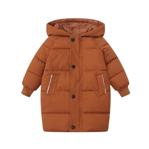 Generisch Wintermantel Mädchen Winterjacke Jungen Mädchen Daunenmantel Übergangsjacke Lang Puffer Jacke Warme Wintermantel Kinder Daunenjacken Winddicht Outdoorjacke Kinder Fleecejacke von Generisch
