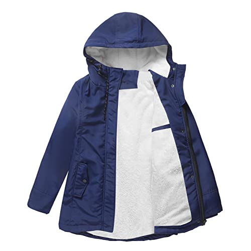 Generisch Winterparka Damen Lang Wintermantel Warm Winter Jacke Dicker Parka mit Fell Kapuze Outdoor Jacke Oversized Mantel Damen Winterjacke Schwarz Softshellmantel Lang Damen Wasserdicht von Generisch