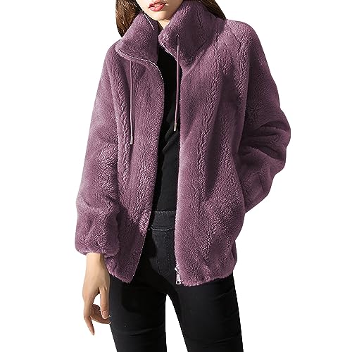 Generisch Winterparka Damen Lang Wintermantel Warm Winter Jacke Dicker Parka mit Fell Kapuze Outdoor Jacke Steppjacke Schwarz Damen Lange Jacke Damen Mantel Damen Winter Rot Geschmackvoll von Generisch