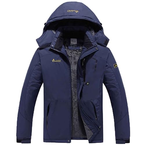 Generisch Winterparka Herren,Skijacke Herren:Snowboardjacke 3 in 1 4xl Arbeitsjacke Herrenjacke Wasserdicht Winterjacke Reduziert Softshelljacke Regenjacke Schwarz Winter Jacke Warme von Generisch