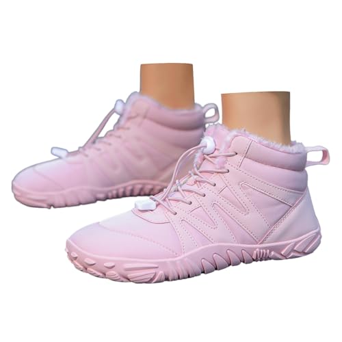 Generisch Winterschuhe Damen Herren Leder Winterstiefel Kurzstiefel Westernstiefel Stiefel mit Knielanger Langschaft Sommer Stiefeletten Ankle Boots Schlupfschuh-Design Trendiges Winter-Outfit von Generisch