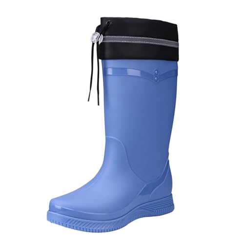 Generisch Winterschuhe Damen Herren Leder Winterstiefel Schlaffer Schaft Stiefel Cowboystiefel mit Absatz Herbst Winter Stiefeletten für breite Füße trendiges Winter-Outfit-Element von Generisch