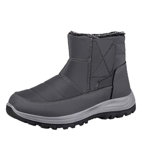 Generisch Winterschuhe Damen Herren Wasserdicht Stiefel Overknee Ankle Boots mit Reißverschluss Winter Outdoor Schneestiefel Schlupfschuh-Design Cowboystiefel Elegant Western von Generisch