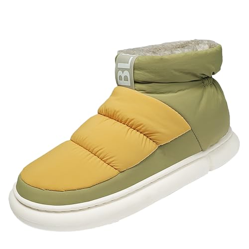 Generisch Winterschuhe Herren Ohne Schnürsenkel, Schneeschuhe Herren Warm, Sportschuhe Non-Slip Outdoorschuhe Leichtgewicht Freizeitschuhe Atmungsaktiv Bequeme Trachtenschuhe Für Alltag Und Lässig von Generisch