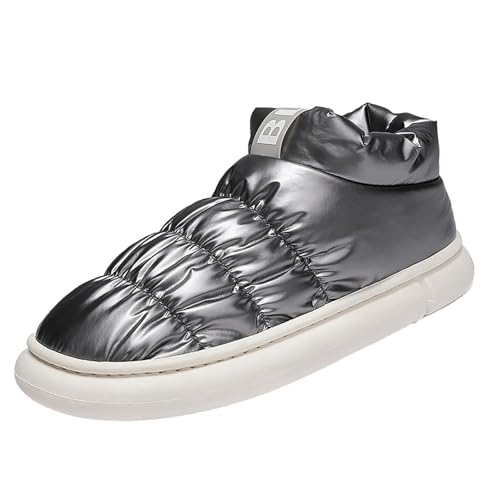 Generisch Winterschuhe Herren Ohne Schnürsenkel, Schneeschuhe Herren Warm, Sportschuhe Non-Slip Outdoorschuhe Leichtgewicht Freizeitschuhe Atmungsaktiv Bequeme Trachtenschuhe Für Alltag Und Lässig von Generisch