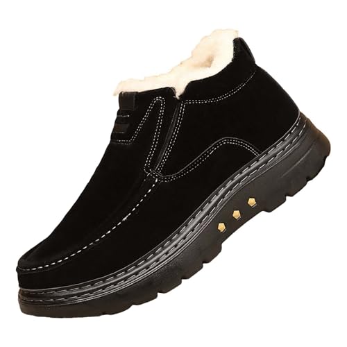 Generisch Winterschuhe Herren Warm, Outdoorschuhe Herren Bequeme, Schneeschuhe Slip On Wanderschuhe rutschfest Freizeitschuhe Leichtgewicht Sportschuhe Low-Top Klassischer Trachtenschuhe Für Männer von Generisch