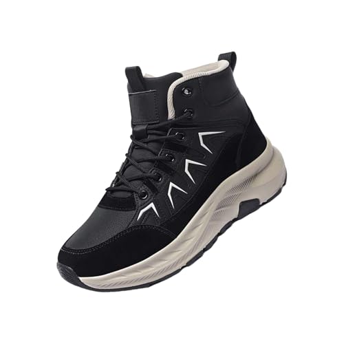 Generisch Winterschuhe Herren Warm, Schneeschuhe Herren Winter, Sportschuhe High-Top Winterstiefel Mit Schnürung Schneestiefel rutschfest Wanderschuhe Klassischer Leichtgewicht Outdoorschuhe von Generisch