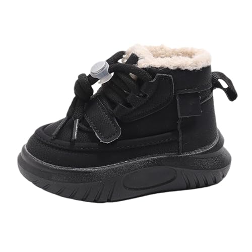 Generisch Winterschuhe Kinder Gefütterte Warm Sneaker Schnürschuhe Mädchen Jungen Hallenschuhe Winterstiefel rutschfeste Wanderschuhe Sportschuhe Turnschuhe Kinderschuhe Laufschuhe Hallenturnschuhe von Generisch