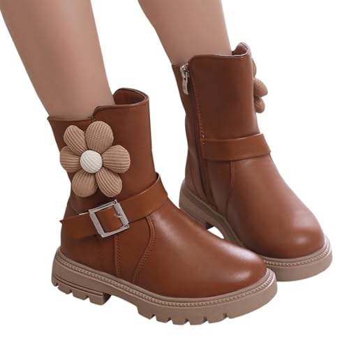 Generisch Winterschuhe Kinder Kinderschuhe Bequem Halbhoch Winterschuhe Plateau Halbstiefel Langschaft Stiefel Freizeit Dirndl Schuhe Einfarbige Trekkingschuhe Schlupfstiefel Springerstiefel von Generisch