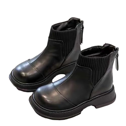 Generisch Winterschuhe Kinder Mädchen Kinderschuhe Bequem Halbhoch Winterstiefel Herbst Winter Ankle Boots Stiefeletten Schuhe Einfarbige Trekkingschuhe Freizeitstiefel Partyschuhe von Generisch