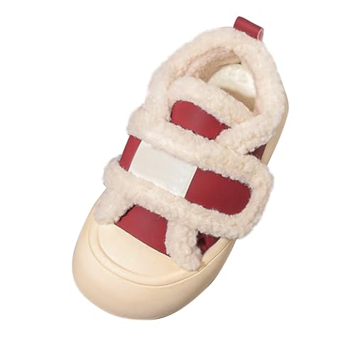 Generisch Winterschuhe Kinder Sneaker Gefütterte Warm Kinderschuhe Turnschuhe Hallenschuhe Ohne Schnürung Hallenturnschuhe rutschfeste Sportschuhe Laufschuhe Freizeitschuhe Walkingschuhe Barfußschuhe von Generisch