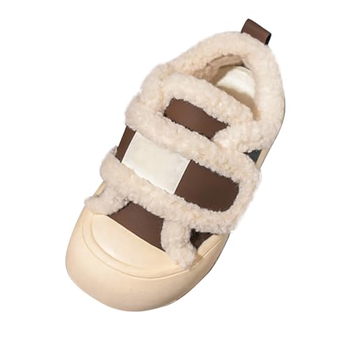 Generisch Winterschuhe Kinder Sneaker Gefütterte Warm Kinderschuhe Turnschuhe Hallenschuhe Ohne Schnürung Hallenturnschuhe rutschfeste Sportschuhe Laufschuhe Freizeitschuhe Walkingschuhe Barfußschuhe von Generisch
