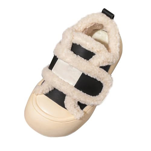 Generisch Winterschuhe Kinder Sneaker Gefütterte Warm Kinderschuhe Turnschuhe Hallenschuhe Ohne Schnürung Hallenturnschuhe rutschfeste Sportschuhe Laufschuhe Freizeitschuhe Walkingschuhe Barfußschuhe von Generisch
